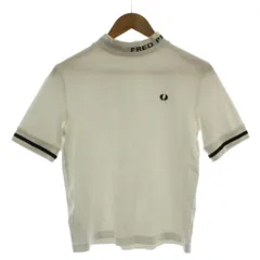 フレッドペリー FRED PERRY カットソー 半袖 ハイネック ロゴ EUR38 白 ホワイト /GGのサムネイル