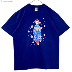 京都舞妓　村上隆　和風Tシャツ　 Ｌ　ネイビー 希少】村上隆 もののけ京都 舞妓 Tシャツ L ネイビー 京都市京セラ