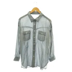 ビアズリー BEARDSLEY ガリャルダガランテ 25SS シフォンデニムシャツ 長袖 シアー コットン F インディゴ /CX ■OSのサムネイル