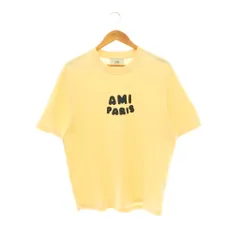 アミ アレクサンドル マテュッシ ami alexandre mattiussi ロゴ刺繍Tシャツ カットソー XS ベージュ 紺 ネイビー UTS075.726 /CX ■OSのサムネイル