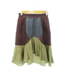 カルヴェン CARVEN フィッシュテールスカート ひざ丈 フレア 切替 小さいサイズ 34 XS 紫 パープル /MN1 ■GY18のサムネイル
