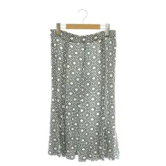 トリーバーチ TORY BURCH 総柄スカート ひざ丈 フレア S/P 紺 白 /CX ■GY11のサムネイル