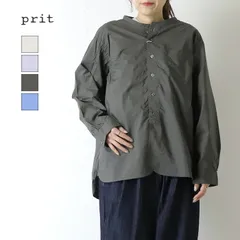 [40%OFF] プリット prit 80/1タイプライターバンドカラーシャツ P81638 日本製 長袖 無地 レディース 2026春夏 [返品・交換不可]のサムネイル