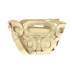 PELLICO ペリーコ 2WAYハンドバッグ/アネッリハンドルズミニ  カットワーク/レザー    ゴールドカラー レディース / 240001211286のサムネイル