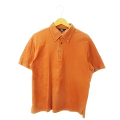 シーケーカルバンクライン ck Calvin Klein ポロシャツ ボタンダウン 鹿の子 半袖 コットン M オレンジ /MN17 ■GY99のサムネイル