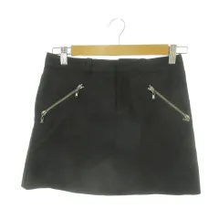 アルマーニエクスチェンジ A/X ARMANI EXCHANGE スカート 0 黒 ブラック 無地 ジッパーポケット ミニ丈 /MN20 ■GY99のサムネイル