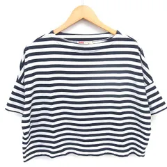 トラディショナルウェザーウェア Traditional Weatherwear カットソー Tシャツ ボーダー ボートネック ワイド 綿 コットン 半袖 S ホワイト ブラック 白 黒 /TT ■GY99のサムネイル