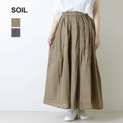 [30%OFF] ソイル SOIL コットンスラブスモールフラワープリントギャザースカート NSL26035 小花柄 フレア ロング丈 裏地付き レディース 2026春夏 裾直し対象外 [返品・交換不可]のサムネイル