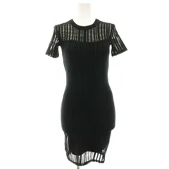 アレキサンダーワン ALEXANDER WANG ワンピース 半袖 パンチング メッシュ ひざ丈 XS 黒 ブラック 21-01-0284 /HN ■GY03のサムネイル