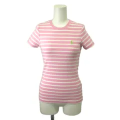 ラルフローレンスポーツ RALPH LAUREN SPORT Tシャツ カットソー トップス S ピンク 白 ホワイト ボーダー柄 クルーネック 半袖 ロゴ刺繍 /YU ■GY99のサムネイル