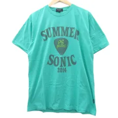 ポールスミスジーンズ Paul Smith JEANS Tシャツ カットソー サマーソニック 2014 XL エメラルドグリーン クルーネック 半袖 ロゴプリント /SY41 ■GY99のサムネイル