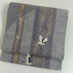 teru 紗 銀糸 薄花色 九寸名古屋帯 teru様専用 紗 銀糸 薄花色 九寸名古屋帯 - メルカリ