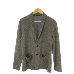 ジョセフ JOSEPH 23AW トップヘリンボンジャージー カットソージャケット テーラード 麻 リネン混 薄手 48 M グレー KKJHSA0601 /AO19 ■GY44のサムネイル