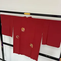 道中着 正絹 宝尽くし 丸に花刺繍 縮緬 MK-6714のサムネイル