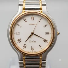 【電池交換済・稼働品】セイコー ドルチェ 7741-6050 クォーツ メンズ 腕時計 SEIKO Dolce コンビカラー [Battery Replaced / Working] SEIKO Dolce Quartz  Dial Men's Watchのサムネイル