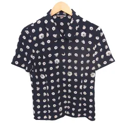 アクアスキュータム AQUASCUTUM シャツ ブラウス ラウンドカラー 花柄 7S ブラック ベージュ 黒 薄茶 /TT ■GY12のサムネイル