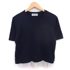 ミュベールワーク MUVEIL WORK カットソー Tシャツ チュール 丸首 ドット 半袖 40 ネイビー 紺 /TT ■GY12のサムネイル