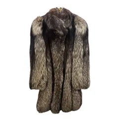 【極美品/肉厚】PIERRE BALMAIN シルバーフォックス ファーコート　M-Lサイズのサムネイル