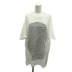 エンポリオアルマーニ EMPORIO ARMANI シャツ ブラウス M 白 ホワイト ラウンドネック 半袖 /RN ■GY99のサムネイル