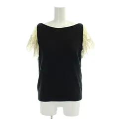 ブルーガール BLUGIRL ニット 半袖 レース カットソー I38 黒 ブラック ベージュ ボートネック LQ0223114 /AP20 ■GY06のサムネイル