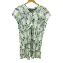ローラアシュレイ チュニック カットソー トップス 花柄 フレンチスリーブ レディース USA10サイズ グリーン Laura Ashley 【中古】のサムネイル