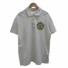 ヴェルサーチ ヴェルサーチェ VERSACE ポロシャツ L 白 ホワイト メデューサ刺繍 半袖 A89506S A231377 /PP ■GY18のサムネイル