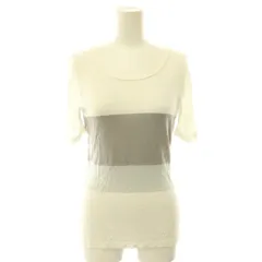 アルマーニ コレツィオーニ ARMANI COLLEZIONI ニット プルオーバー 半袖 40 ホワイト グレー /DF ■GY18のサムネイル