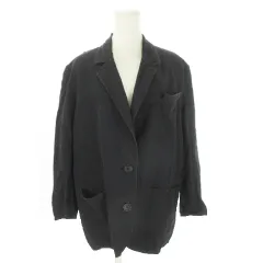 クリスチャンディオール Christian Dior テーラードジャケット リネン混 麻 M 紺 ネイビー 無地 シングルブレスト 長袖 KB3K03040 /AO15 ■GY50のサムネイル