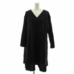 プランテーション plantation ワンピース 長袖 ひざ丈 Vネック M 黒 ブラック PL13FH031 /AN16 ■GY50のサムネイル