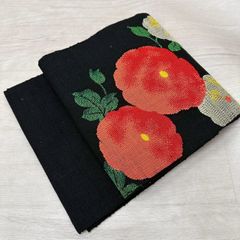 専用帯9043 ○高級 正絹 羅 夏帯 名古屋仕立て 名古屋帯 椿 - メルカリ