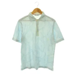 ロロピアーナ Loro Piana ポロシャツ カットソー 半袖 ペイズリー柄 L 水色 ライトブルー /CX ■GY50のサムネイル