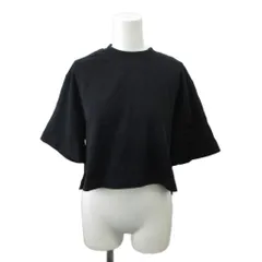 オールセインツ ALLSAINTS ショート丈カットソー  半袖Tシャツ S 黒 ブラック クルーネック 半袖 ショート丈 /SH ■GY06のサムネイル