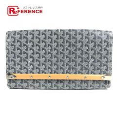 GOYARD ゴヤール クラッチバッグ モンテカルロ PVC/レザー グレー系