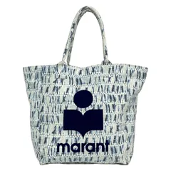 ISABEL MARANT(イザベルマラン) トートバッグ - 白×ライトブルー×マルチ コットンのサムネイル