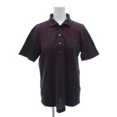 カルバンクラインゴルフ Calvin Klein golf 美品 ポロシャツ M 紫 パープル ストライプ柄 ポロカラー 半袖 /IL ■ECG004のサムネイル
