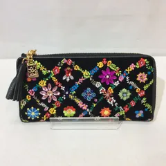 未使用☆Think Bee! シンクビー 長財布 ブラック 刺繍 ビジュー付きのサムネイル