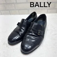 BALLY バリー シングルモンクストラップ ウイングチップ レザー 黒のサムネイル