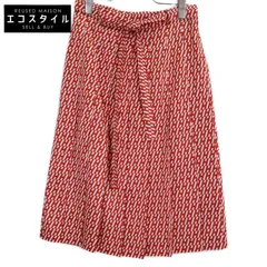 HERMES　エルメス　新品同様 国内正規 RE EDITION1973 5H0399DQ ウールシルク H総柄 ベルテッドタックフレア　36のサムネイル