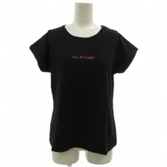 ジルスチュアート JILL STUART Tシャツ L 黒 ブラック ロゴプリント 半袖 ラウンドネック /IB ■ECF006のサムネイル