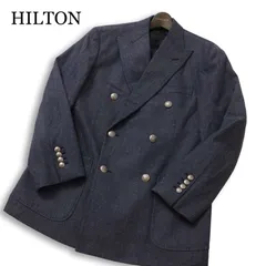 HILTON ヒルトン 秋冬 HAVANA Marzotto★ 伊製生地 ウール ダブル テーラード ジャケット ブレザー Sz.M メンズのサムネイル