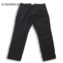 R.NEWBOLD ポールスミス 秋冬★ ウール混 ネップ ツイード トラウザー パンツ Sz.L メンズ 灰 グレーのサムネイル
