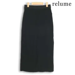23SS★ relume ジャーナルスタンダード 通年 リブ ロング タイト スカート Sz.F　レディース 黒のサムネイル