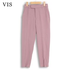 VIS ビス 通年 ストレッチ★ テーパード パンツ Sz.S レディース ピンク