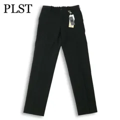 【新品 未使用】 PLST プラステ 秋冬★ ストレッチ ウォームリザーブ スリム スラックス パンツ Sz.L メンズのサムネイル