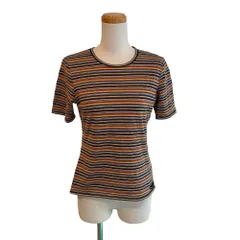 エヴェックス バイ クリツィア EVEX by KRIZIA  半袖 Tシャツ カットソー クルーネック 40 茶色 ブラウン/EHのサムネイル