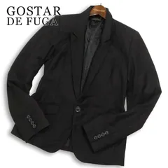 GOSTAR DE FUGA ゴスタール ジ フーガ 通年★ 総裏 ピークドラペル 1B スリム テーラード ジャケット Sz.46 メンズ 黒のサムネイル