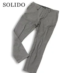 SOLIDO ソリード 通年★ ニットソー ストレッチ テーパード スラックス パンツ 日本製 Sz.3 メンズ 灰 グレーのサムネイル