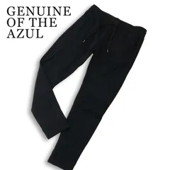 AZUL by moussy アズール マウジー FINE ACTION SLIM JOGGER★ ストレッチ スリム ジョガー イージー パンツ Sz.L メンズ 黒のサムネイル