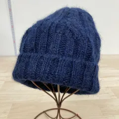 美品 UNIQUE CLOTHING/ユニクロ ニット帽 ビーニー 毛100% ウール ネイビー 紺 464-13-0[OP00317]のサムネイル