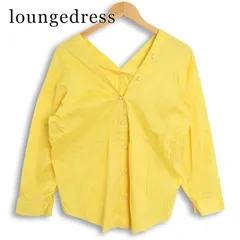 loungedress ラウンジドレス 通年 長袖 カラー ブラウス シャツ Sz.F　レディース 黄色 イエローのサムネイル